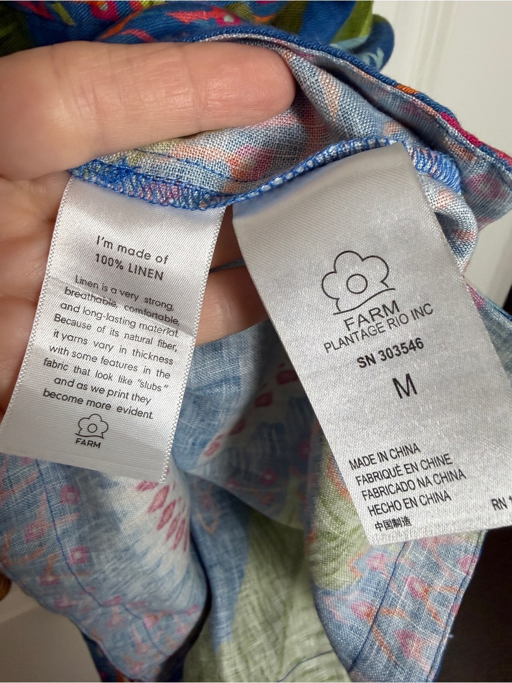 Farm Rio Macaw Linen Dress - Picture 9 of 9